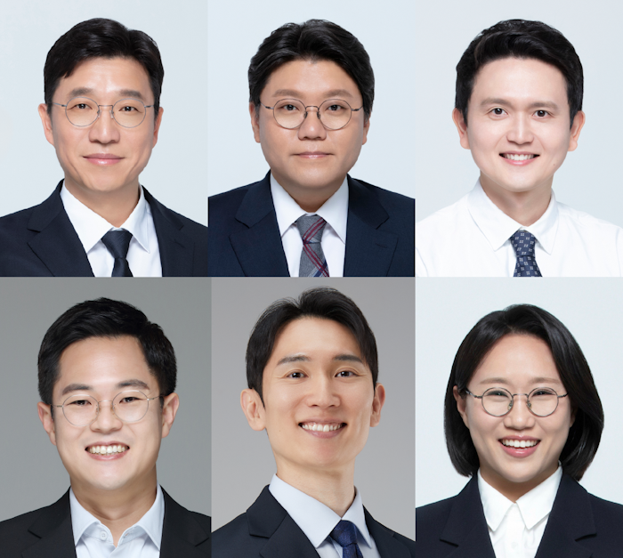 왼쪽 위에서부터 시계방향 김택연 이승효 박종진 박지하 신하섭 오준석 후보