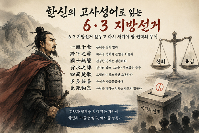 한신의 고사성어로 읽는 6·3 지방선거