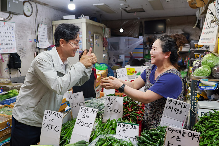 최동민 동대문구청장, 첫 민생 행보로 청량리시장 방문