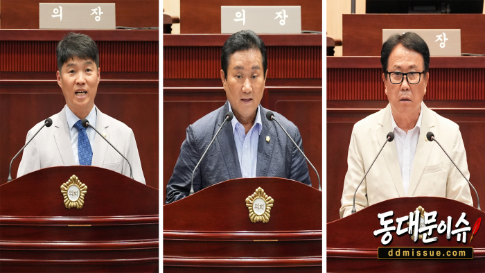 왼쪽부터장성운 운영위원장 이주환 행정기획위원장 서정인 복지건설위원장
